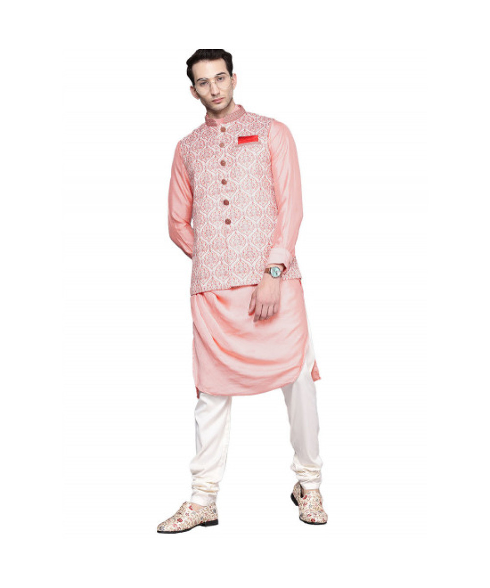 Pretty Pink Kurta Set for Men